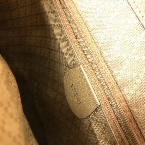 GUCCI Bamboo Leather Backpack Bag Beige - Picture 7 of 11